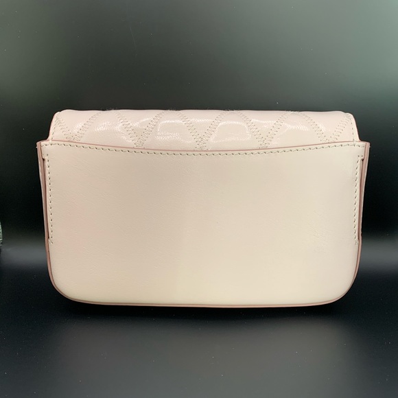 Authentic Givenchy Goatskin Quilted GV3 Mini Pocket Convertible Bag Pink - Picture 4 of 8